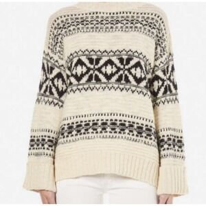 Polo Ralph Lauren Nordic Wool‎ Alpaca Blend Sweater Winter Cream Size Small